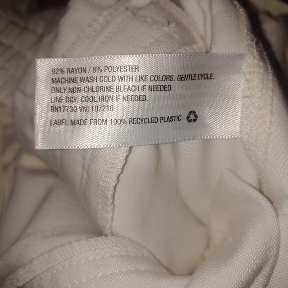 Cream High-Rise Slim Straight Leg Pintuck Ankle Pants A New Day Women's 2R - Picture 13 of 14